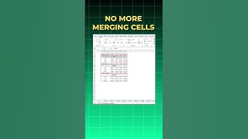 Stop Merging Cells in Excel! Use This FASTER Formatting Trick