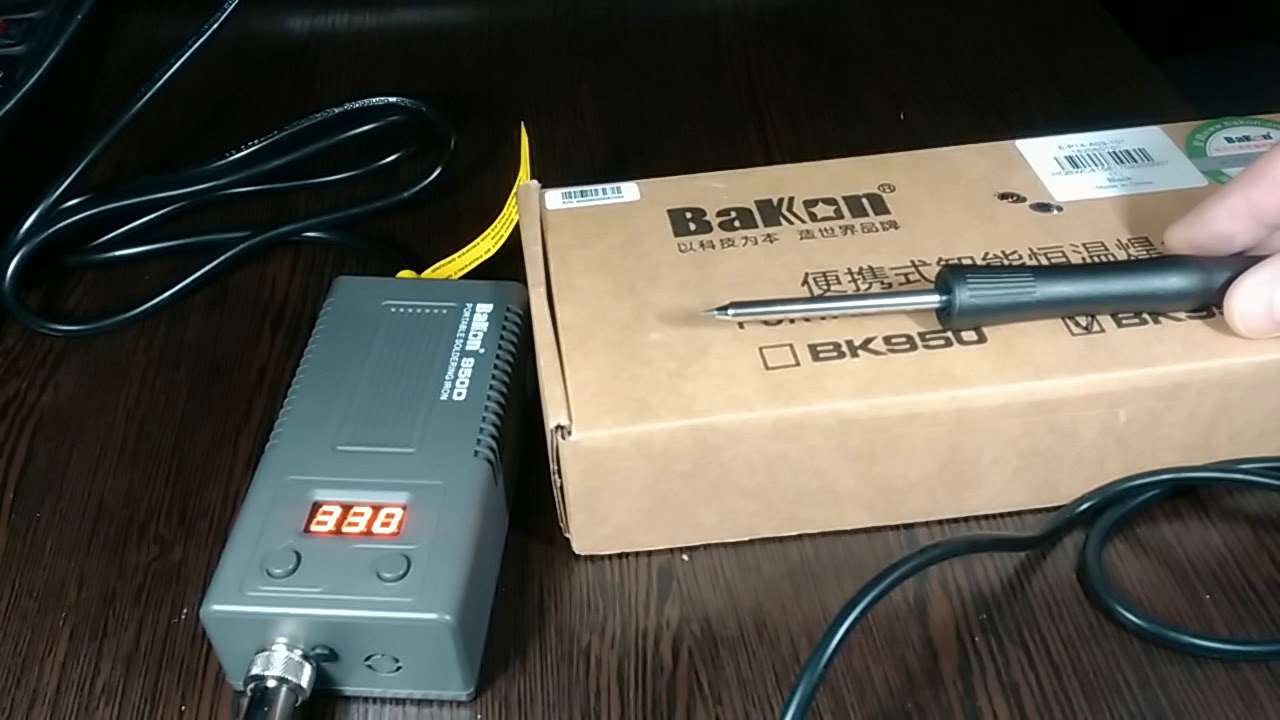 Bakon BK950D Electric Soldering Iron - BLACK from gearbest.com - YouTube