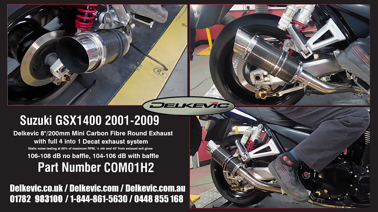 Delkevic Exhaust Muffler Carbon Fibre Short Round Sound Suzuki