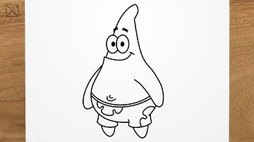 How to draw PATRICK STAR (SpongeBob) step by step, EASY