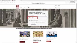 Searching in JSTOR