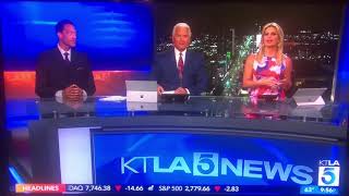 KTLA 5 News at 10pm Sunday open June 17, 2018 with commercials