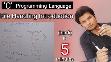 Introduction to file handling in C in hindi || C programming language