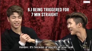 B.I being triggered/mad for 7 min straight compilation