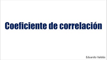 Coeficiente de correlación