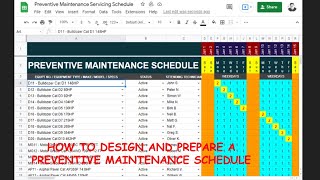 How to create a Preventive Maintenance Schedule for Fleet/Heavy Equipment in Google Sheets screenshot 5