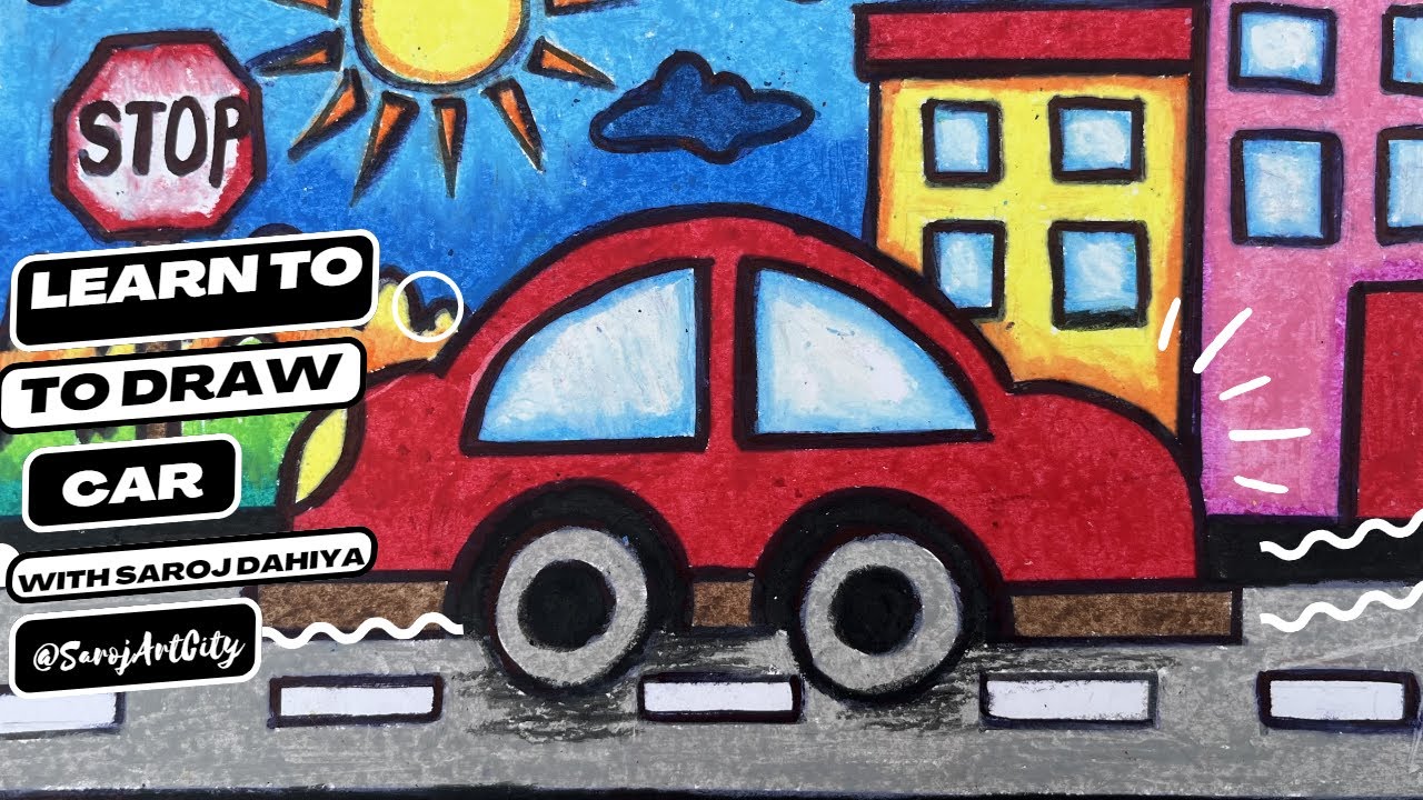 How to Draw Car /Step by step Drawing of Car/Simple Drawing/Easy Steps