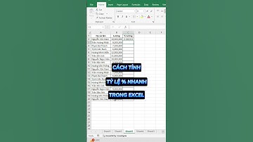 Cách tính tỷ lệ phần trăm nhanh trong Excel
