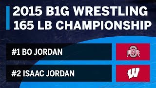 165 LBS: #1 Bo Jordan (Ohio State) vs. #2 Isaac Jordan (Wisconsin) | 2015 B1G Wrestling Championship