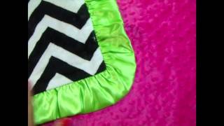 Personalized Black White Chevron Fuschia Dot Kiwi Green Ruffle
