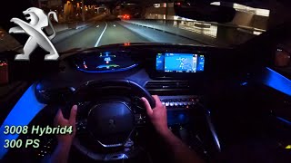 2022 Peugeot 3008 Hybrid4 300 Ps Topspeed Night Pov Drive Frankfurt Airport 60 Fps