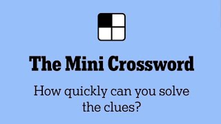 Mini Crossword - Saturday 29th June - NYT Games