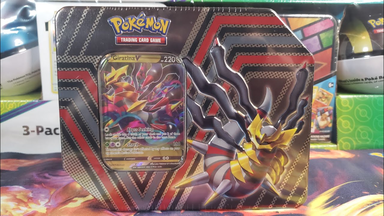 Pokemon TCG: GIRATINA V HIDDEN POTENTIAL TIN 5 Packs FACTORY