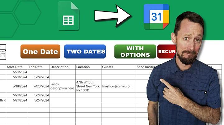 Automate All-Day Calendar Events from Google Sheets (Apps Script)
