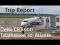 TRIP REPORT! Delta CRJ-900 Tallahassee (TLH) to Atlanta (ATL) Economy Class | N912XJ