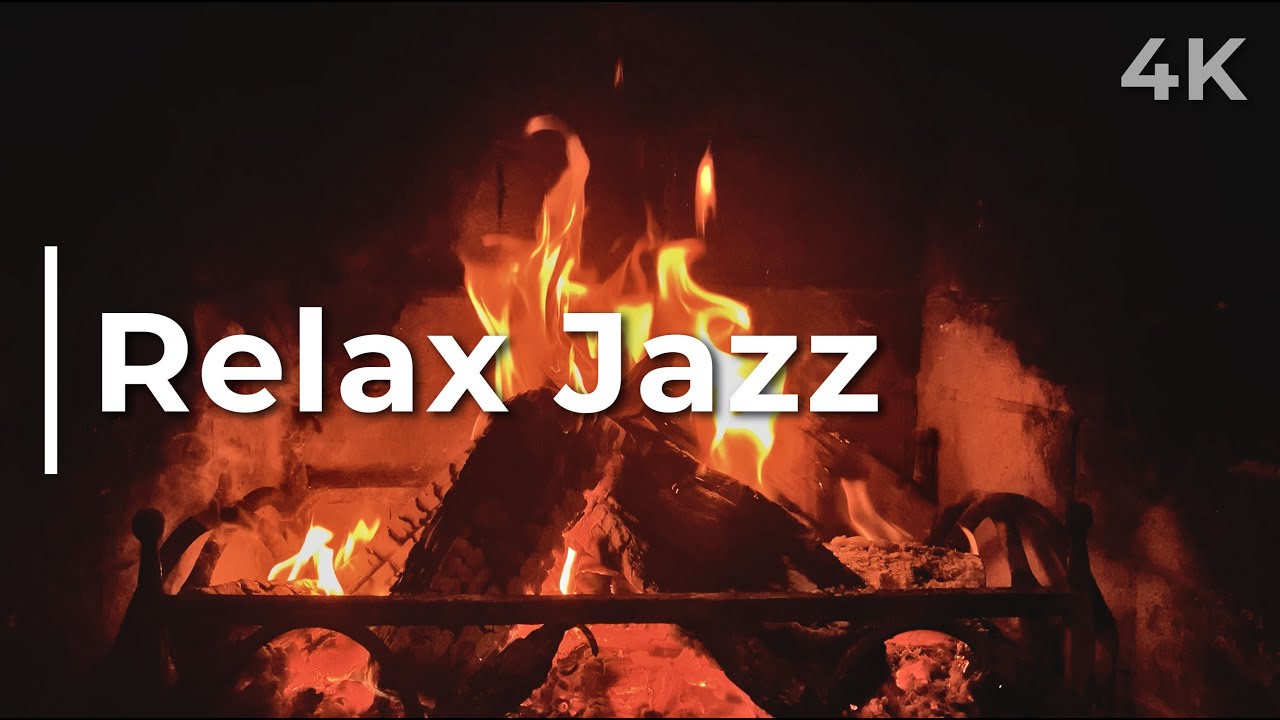 Jazz Lounge Music | Relax music | 4K Fireplace - YouTube