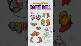 making Paper Doll💙POMNI❤️The Amazing Digital Circus🎪 ARTY PIE🥧 #anime #artchallenge #handmade #Japan
