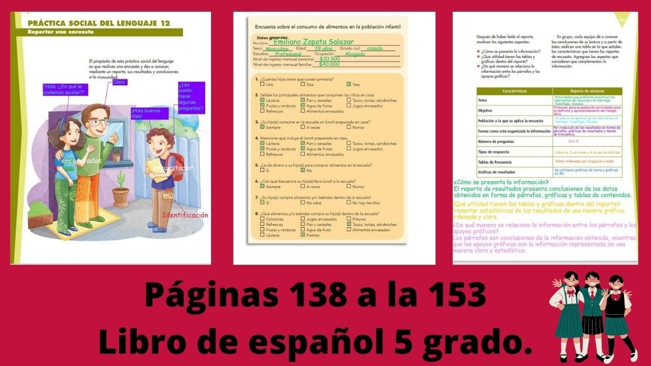 Páginas 138 a la 153 libro de español 5 grado - YouTube
