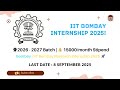 IIT Bombay Research Internship 2025-26 | Stipend ₹15,000 | Full Details &amp; Dates skill layer