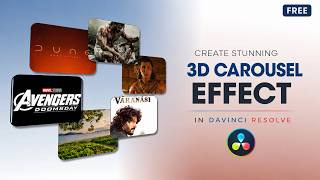 3D Carousel Effect in DaVinci Resolve | VIRAL SaaS Animation! | Free Fusion Comp Inside!