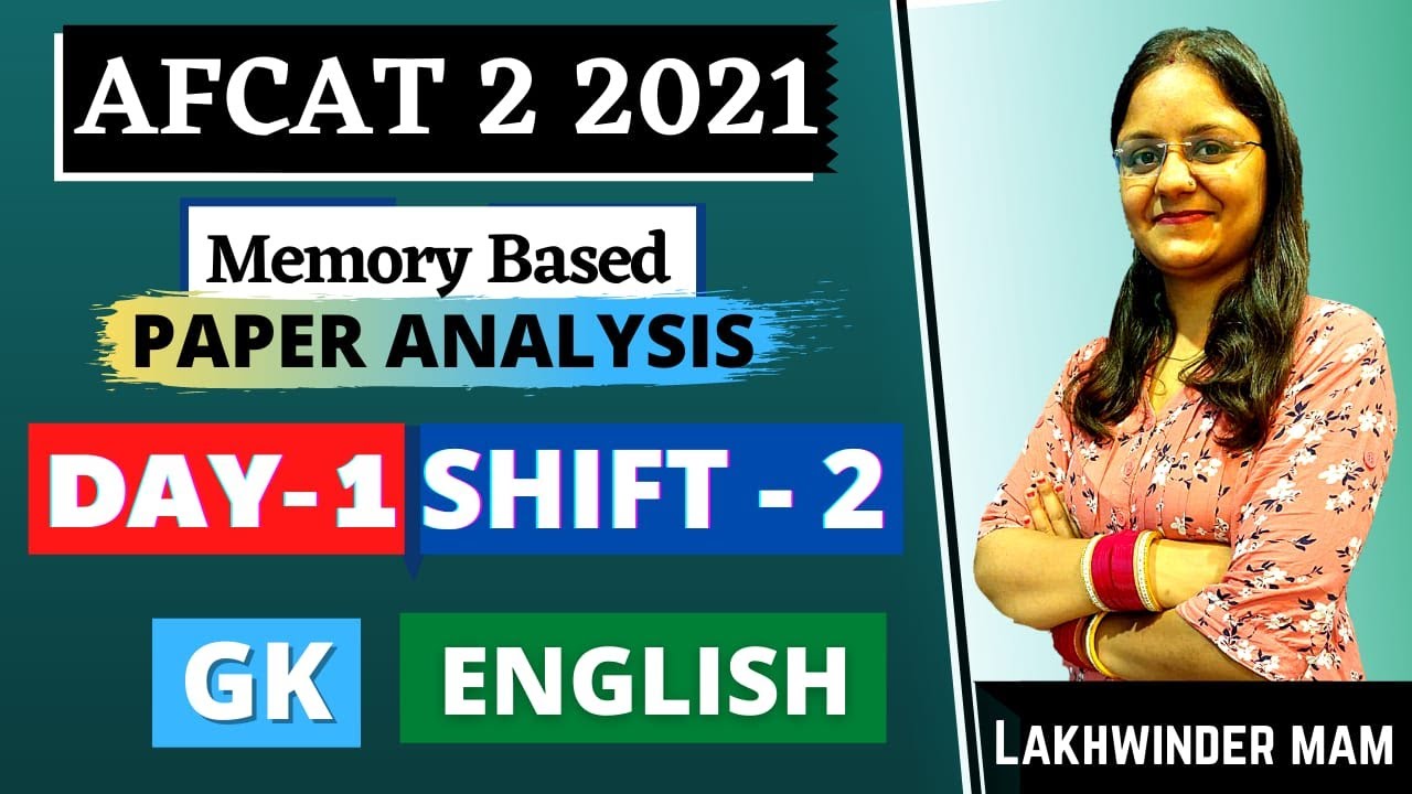 AFCAT 02/2021  28th August Shift 2 | GK and English Full  Solutions | Lakhwinder Mam |