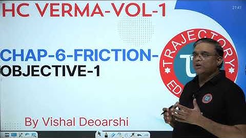 HC VERMA | CHAP-6 | FRICTION-OBJECTIVE-1 | IIT JEE | NEET