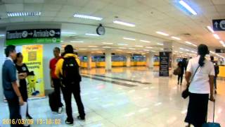 Manila, Philippines:  Leaving plane ; passing immigration in Terminal 3
