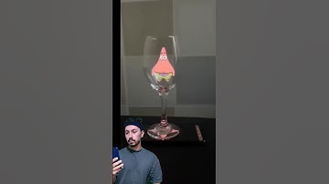 Hologram Hack With a Wine Glass! 🤯🍷 #fyp #DIY #LifeHacks #Experiment