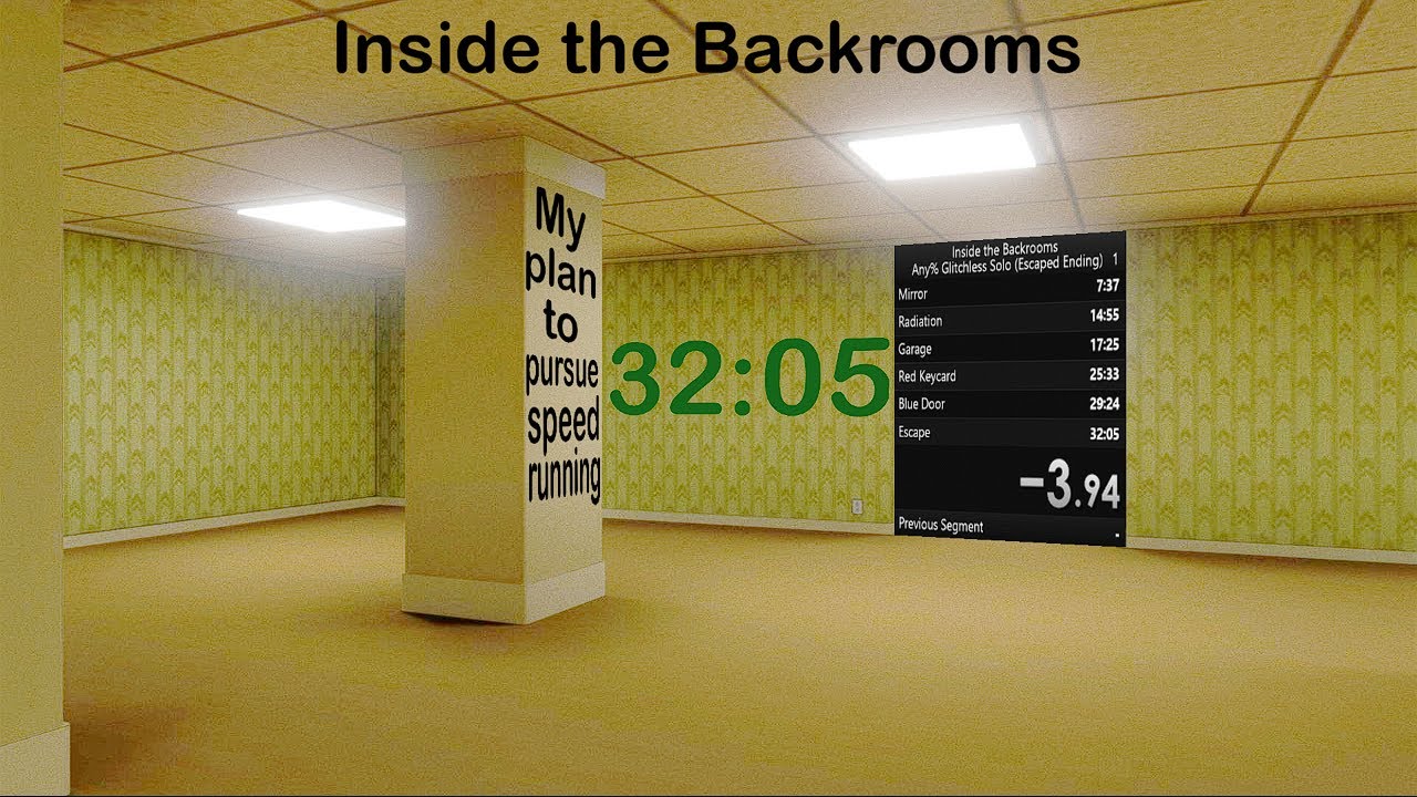 Inside the backrooms Speedrun WR dream (Part 1) learning the basics