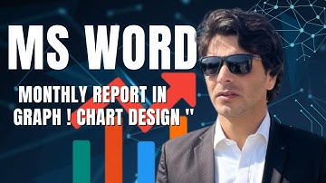 MS Word Insert Chart Tutorial | Monthly Report in Graph | Urdu Hindi | MS Office Full Guide !