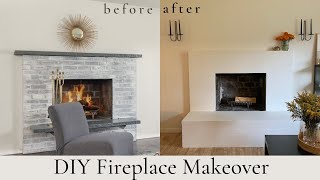 DIY Fireplace Remodel | Spanish Style Stucco Fireplace