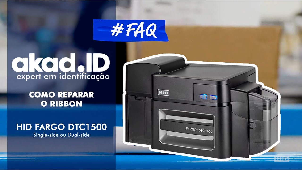 Como reparar o ribbon da impressora de cartão e crachá PVC HID FARGO DTC1500