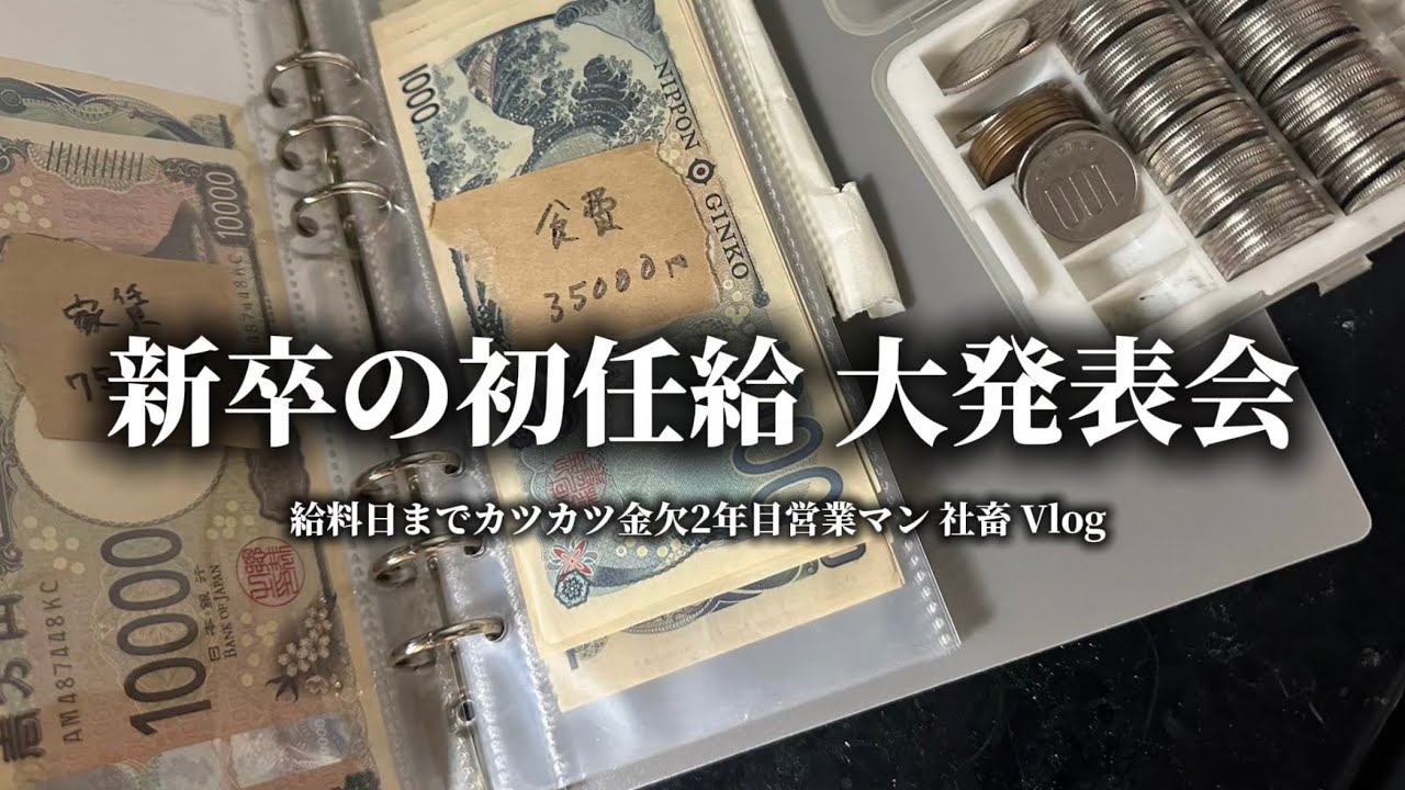 26卒初任給ついに!?いくら来ましたか？ 調査しました 1年5週間目の社畜Vlog