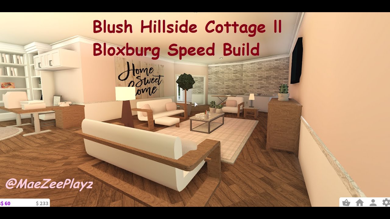 Blush Hillside Cottage II Bloxburg Speed Build YouTube