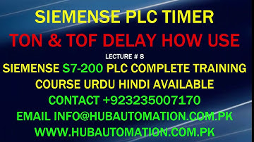 SIEMENS S7-200 PLC TON TIMER ON DELAY HOW USE URDU HINDI LECTURE 8