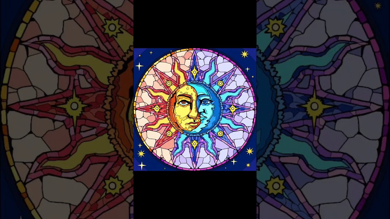 Beautiful Half Yellow Sun Half Blue Moon