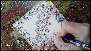 #Inktober #InktoberTangles2022 Day 15 - #Zentangle Pattern #noom #noomrepus by Zentangle Inc.