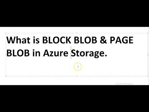 Video: Che cos'è l'archiviazione BLOB in blocchi di Azure?