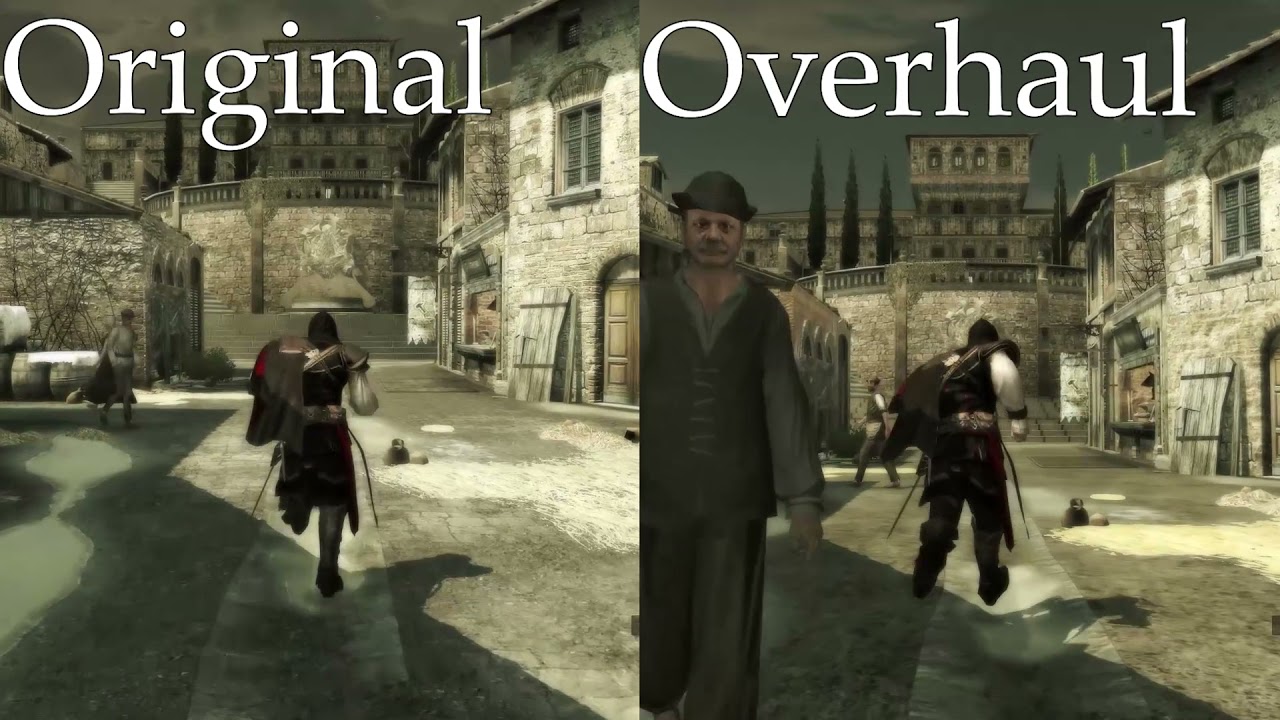 Assassin's Creed 2 Overhaul Mod Comparison + Commentary [Monteriggioni] 