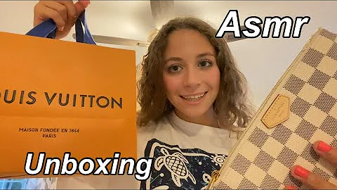 ASMR Louis Vuitton bag unboxing! (Tapping, tracing)