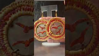 Wings of the Sea earings and Sun &amp; Soil Circle Earrings💙💛
