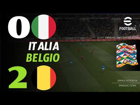 Video IN DIRETTA : Italia-Belgio | UEFA Nations League | Partita in diretta Live - Simulazione eFootball
