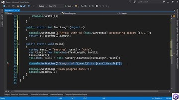 How to create and start task programming C# Part #2