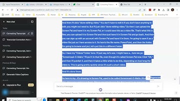 Using ChatGPT to correct your YouTube video closed captioning.