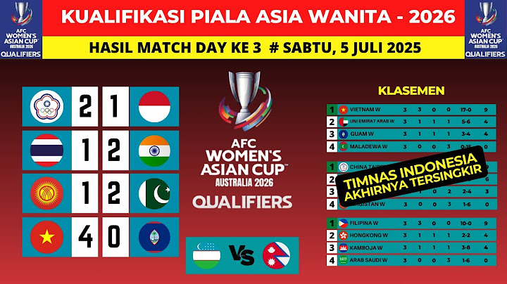 2026 Women's Asian Cup Qualification Results ~ Indonesian National Team vs Chinese Taipei #indone...