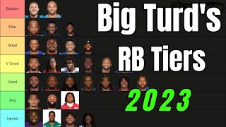 Fantasy Running Back Tiers Half Point PPR | Fantasy Football 2023
