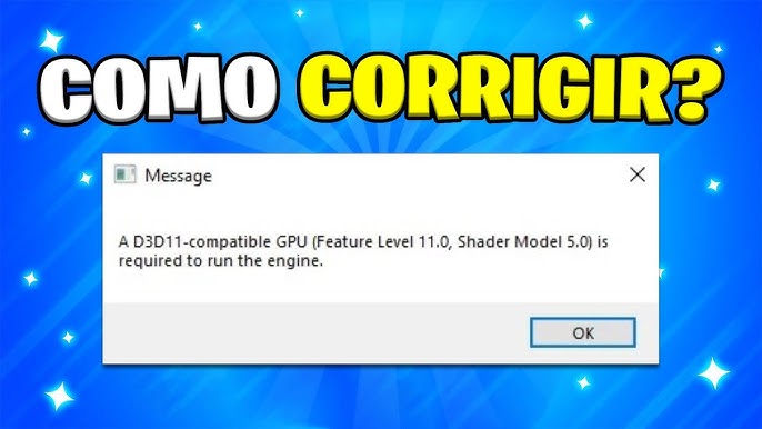 Como Resolver Erro D3D11 compatible GPU do Fortnite! - Guia Completo (Nova  Temporada) 