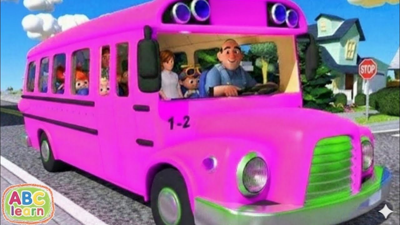 "🎶 The Wheels on the Bus Go Round & Round | Catchy Kids' Nursery Rhyme | Sing Along Fun! 🚍✨"