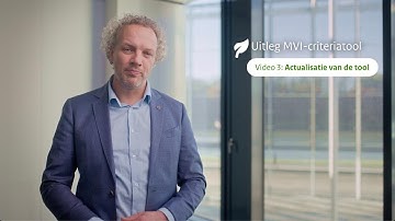 Uitleg MVI-criteriatool  - video 3 Actualisatie van de tool