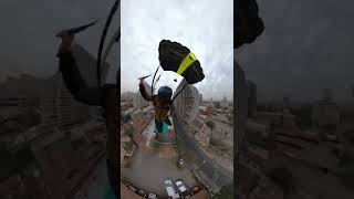 Guy Base Jump from a Residential Building